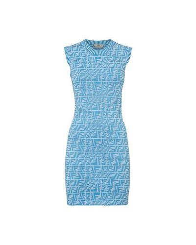 fendi blue viscose dress|Women's Viscose Dress .